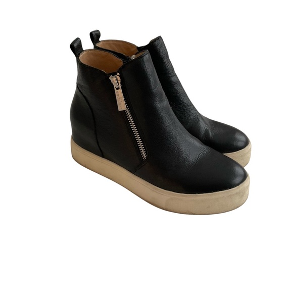 J/Slides NYC Sky Sneaker Boothies Sz 5M Zip Up Sides Ankle Almond Toe Streetwear - Picture 1 of 9